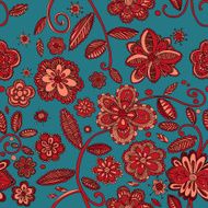 Vector seamless flower pattern N2