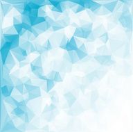 Blue White Polygonal Mosaic Background N19