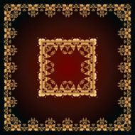 abstract pattern with golden floral ornaments N2