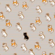 white cats seamless pattern pets vector illustration for kids design N2