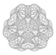 Black And White Mandala N15