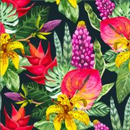Vector illustration with watercolor flowers N32