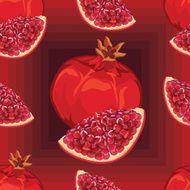 seamless pattern of ripe red garnet N2