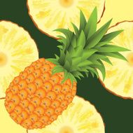seamless pattern of ripe pineapple