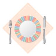 plate and cutlery