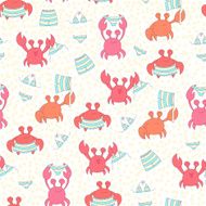 seamless colorful pattern with crabs