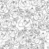Seamless pattern with roses N81