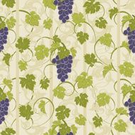 Seamless texture with vines and bunches of grapes N7