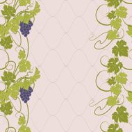 Seamless texture with vines and bunches of grapes N9