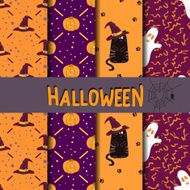 Halloween seamless backgrounds