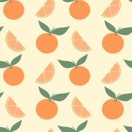 orange fruit seamless pattern background illustration