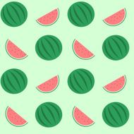 watermelon seamless pattern background illustration