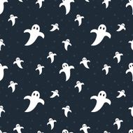 Halloween cute ghosts pattern