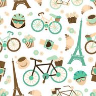 Bicycle seamless pattern N20