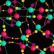 Seamless pattern modern texture abstract background with beads N2
