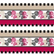 Seamless cartoon retro flowers pattern background