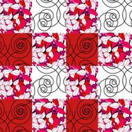 Patchwork seamless pattern checkered ornament retro background N2