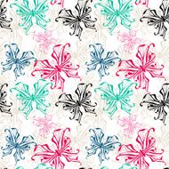 Beautiful seamless background of butterflies bright colors N3