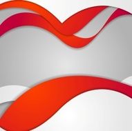 Red grey contrast gradient wavy design