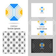 Business logo for the company Vector polygon element editing N9