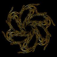 Golden floral pattern N4