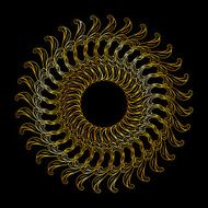 Golden floral pattern N5