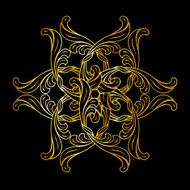 Golden floral pattern N6