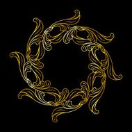 Golden floral pattern N8
