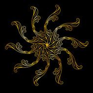 Golden floral pattern N9