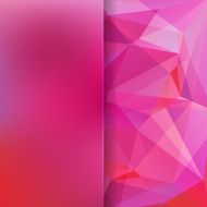 abstract background consisting of pink triangles with matt glass