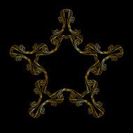 Golden floral pattern N10