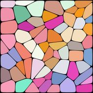 abstract background consisting of pink orange white geometrical shapes