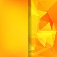 abstract background consisting of yellow orange triangles with matt glass