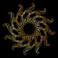 Golden floral pattern N11