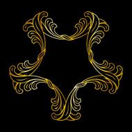 Golden floral pattern N12