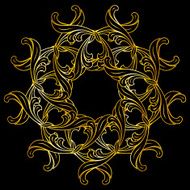 Golden floral pattern N14