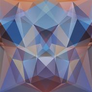 abstract background consisting of blue beige brown triangles