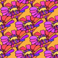 seamless colorful pattern with flowers