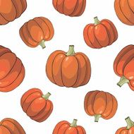 Pumpkin Background seamless pattern N5