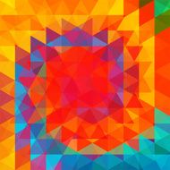 abstract background consisting of red blue orange triangles