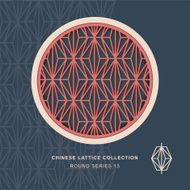 Chinese window tracery round frame 13 rhomb
