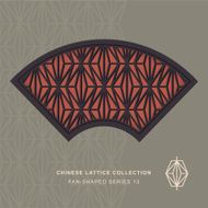 Chinese window tracery fan shaped frame 13 rhomb