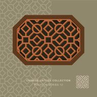 Chinese window tracery polygon frame 12 square circle