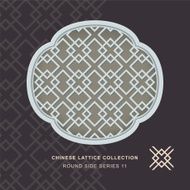 Chinese window tracery lattice round side frame 11 diamond cross