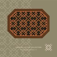 Chinese window tracery lattice polygon frame 11 diamond cross