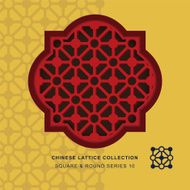 Chinese window tracery lattice square round frame 10 diamond circle