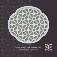 Chinese window tracery lattice round side frame 10 diamond circle