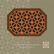 Chinese window tracery lattice polygon frame 10 diamond circle