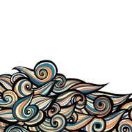 Curl abstract pattern with multicolored waves Vector illustration EPS N2