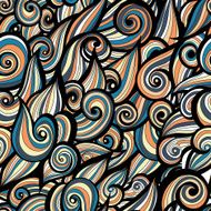 Curl abstract pattern with multicolored waves Vector illustration EPS N3